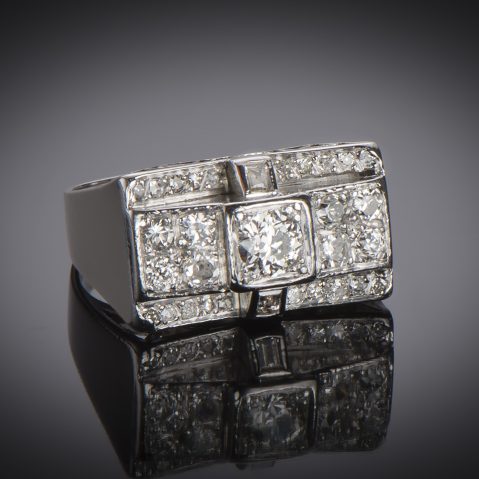 Bague vers 1935 diamants (1,50 carat)
