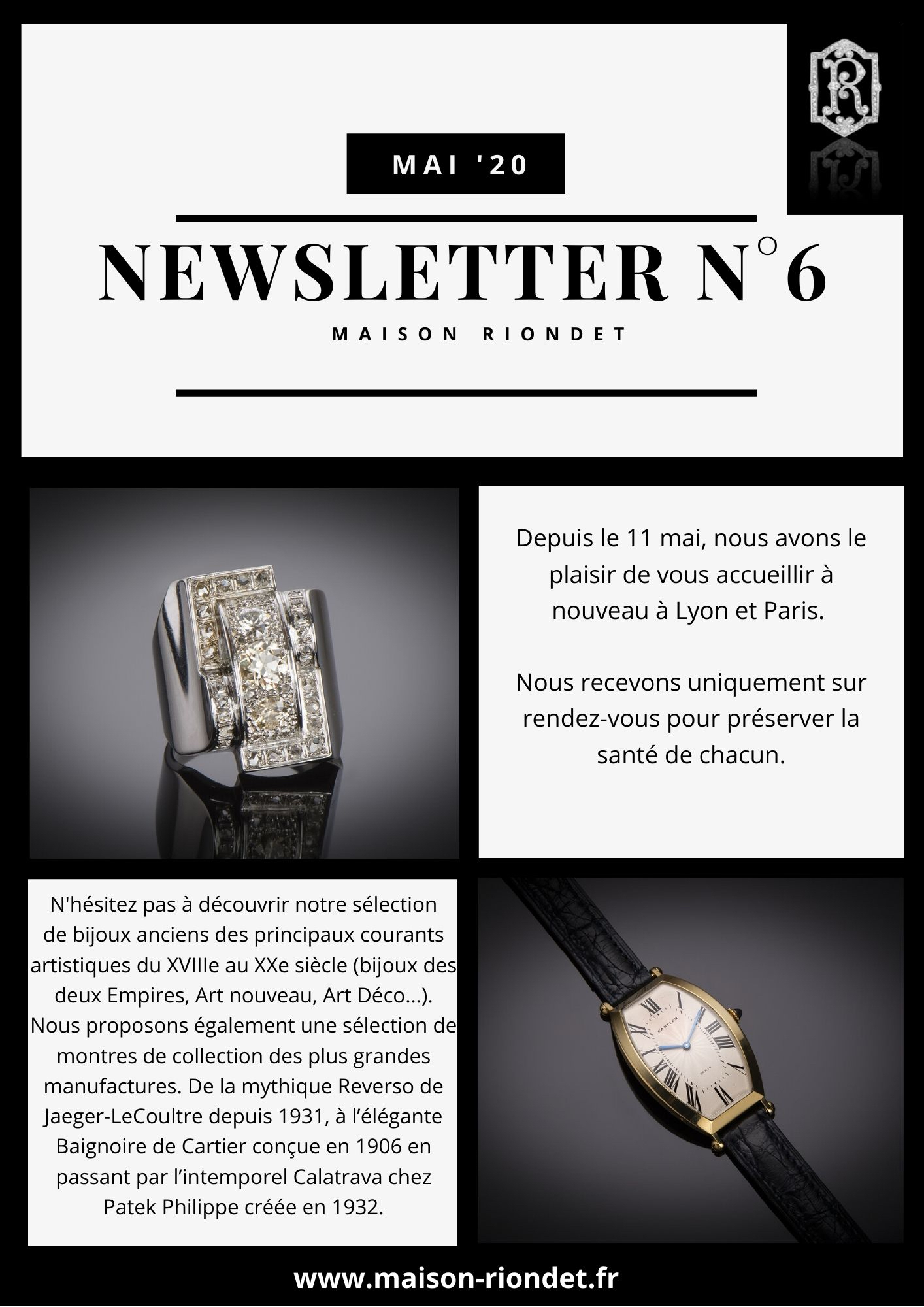 Newsletter Maison Riondet # 6 mai ‘20