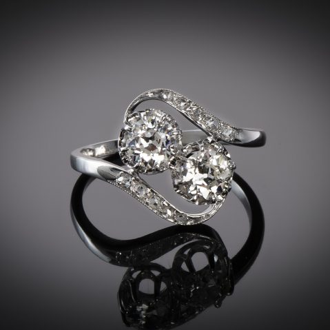 Bague « vous & moi » diamants vers 1920
