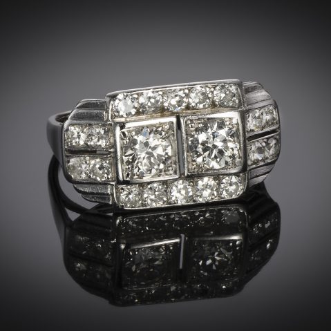 Bague Art Déco diamants (1,80 carat)