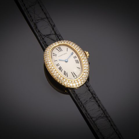 Montre Cartier Baignoire diamants