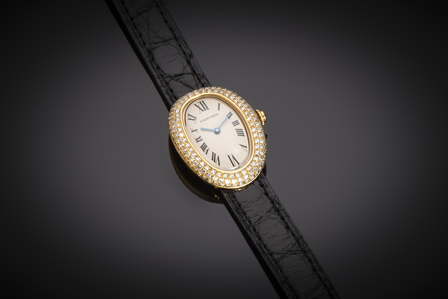 Montre Cartier Baignoire diamants Après 1970, Cartier, montre