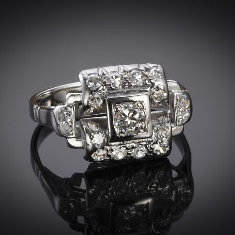 Bague diamants Art Déco