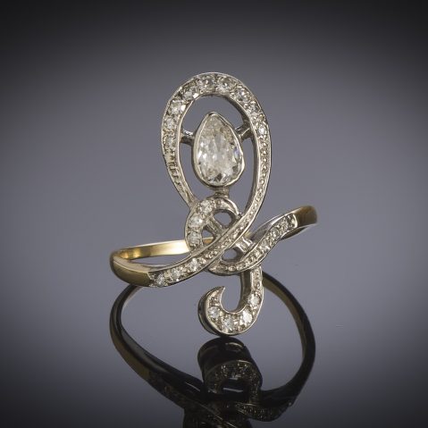 Bague début XXe siècle diamants (1 carat)