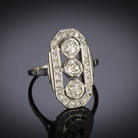 Bague Art Déco diamants (1 carat)