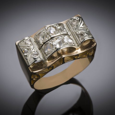 Bague « Tank » vers 1940 diamants