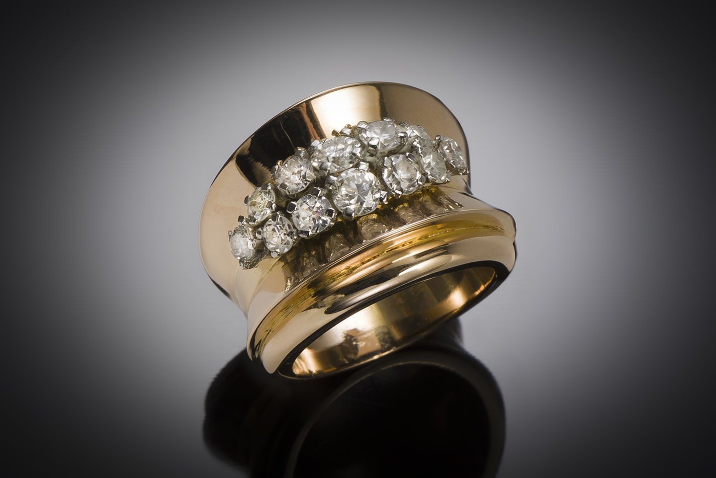 Bague diamants (1,10 carat) vers 1940 – 1950-1