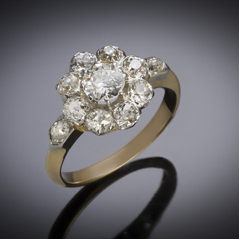 Bague fin XIXe siècle diamants (1,50 carat)