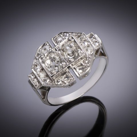 Bague Art Déco diamants (environ 1,50 carat)