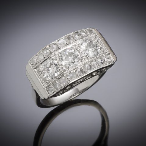 Bague vers 1935 diamants (1,50 carat)