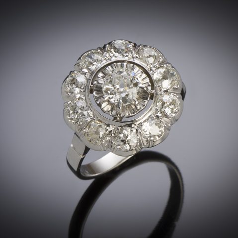 Bague Art Déco diamants (environ 2,40 carats)