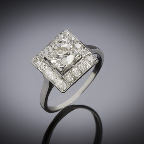 Bague diamants (1,30 carat) vers 1950