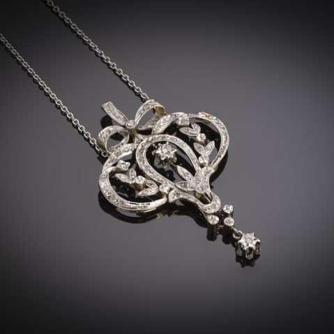 Pendentif Belle Époque diamants
