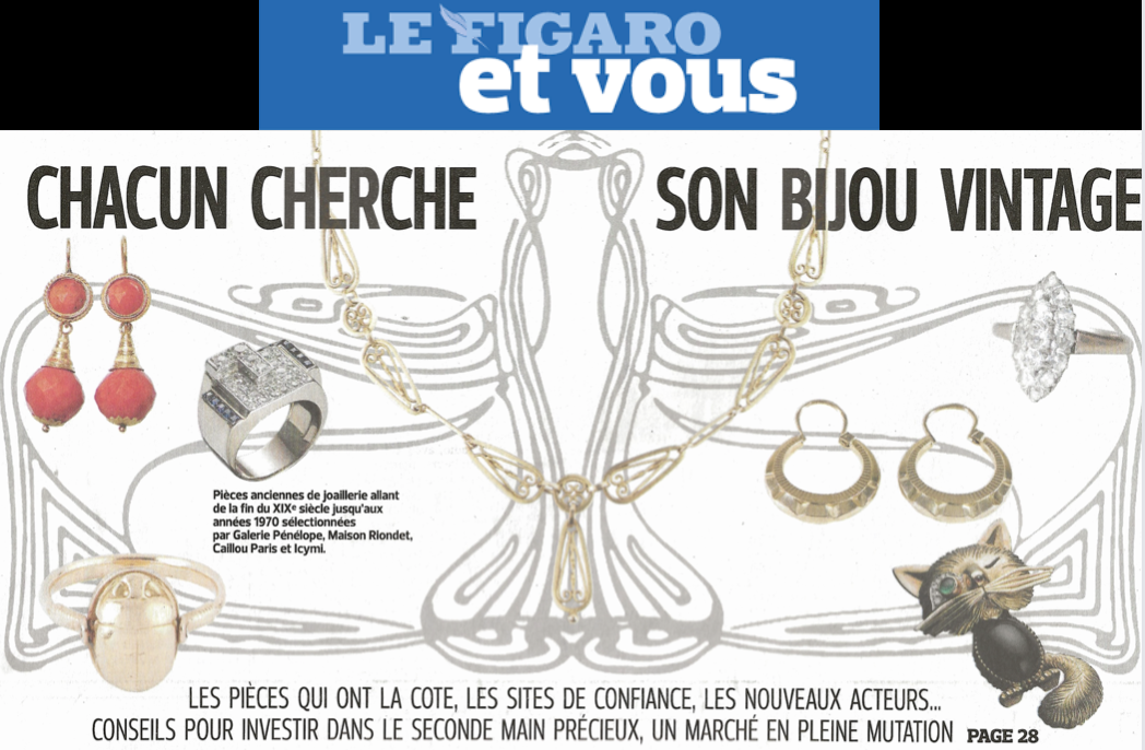 Les bijoux vintage à la une du Figaro et vous aujourd’hui