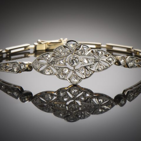 Bracelet diamants Belle Epoque (travail français vers 1910)