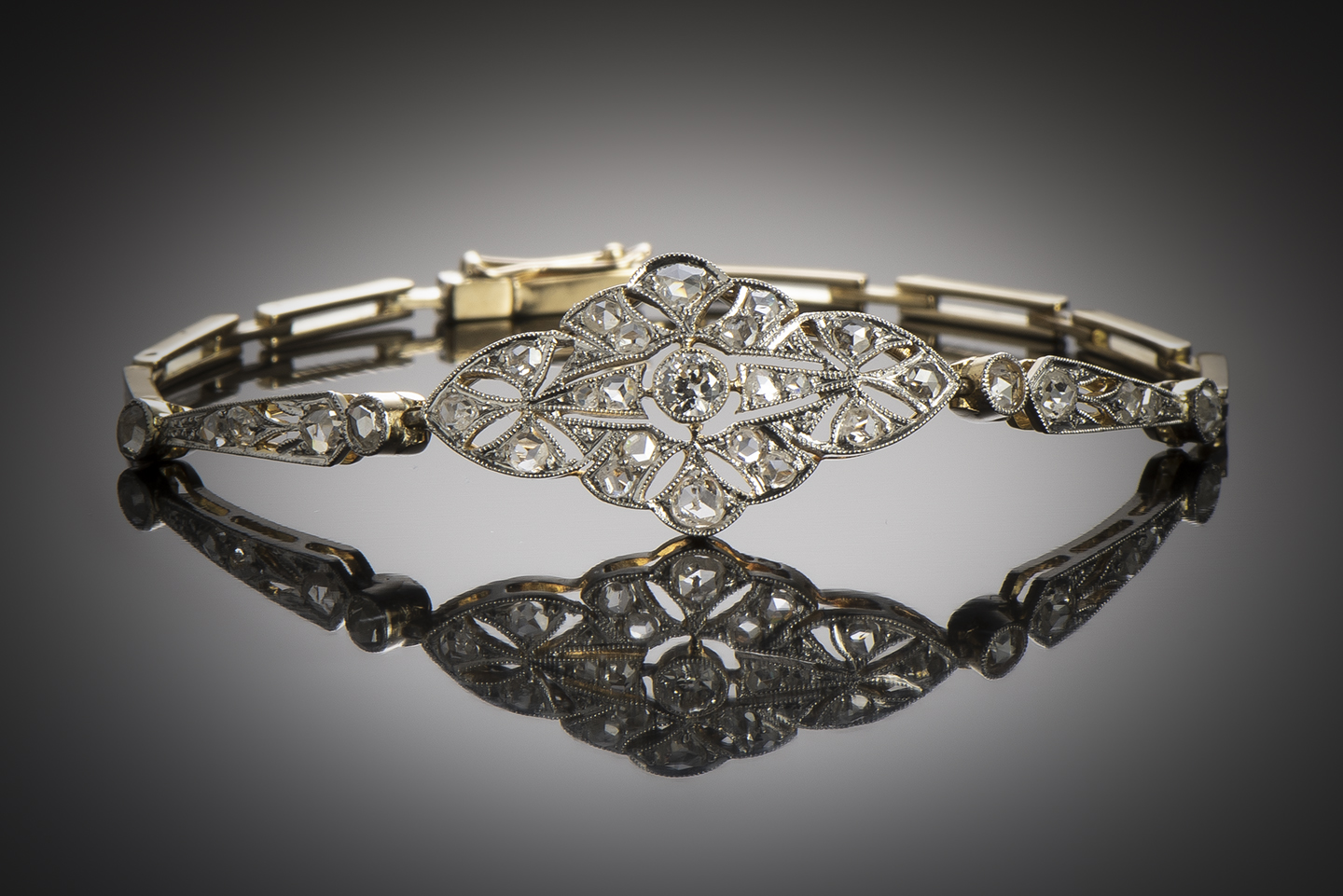 Bracelet diamants Belle Epoque (travail français vers 1910)-1