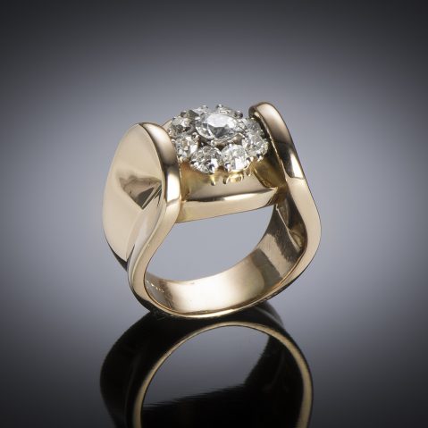 Bague Mellerio vers 1940 diamants (1,10 carat)