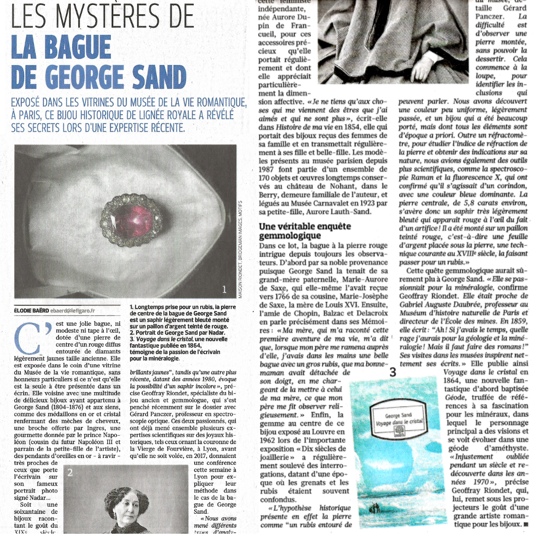 « Les mystères de la bague de George Sand » dans Le Figaro