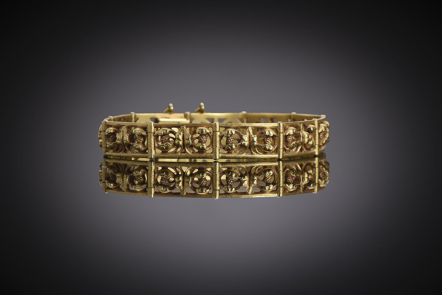 Bracelet néo-gothique Jules Wièse vers 1850 – 1860 (signé et poinçon de maître)-1