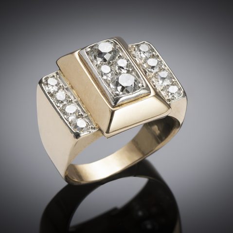 Bague vers 1940 diamants (1 carat)