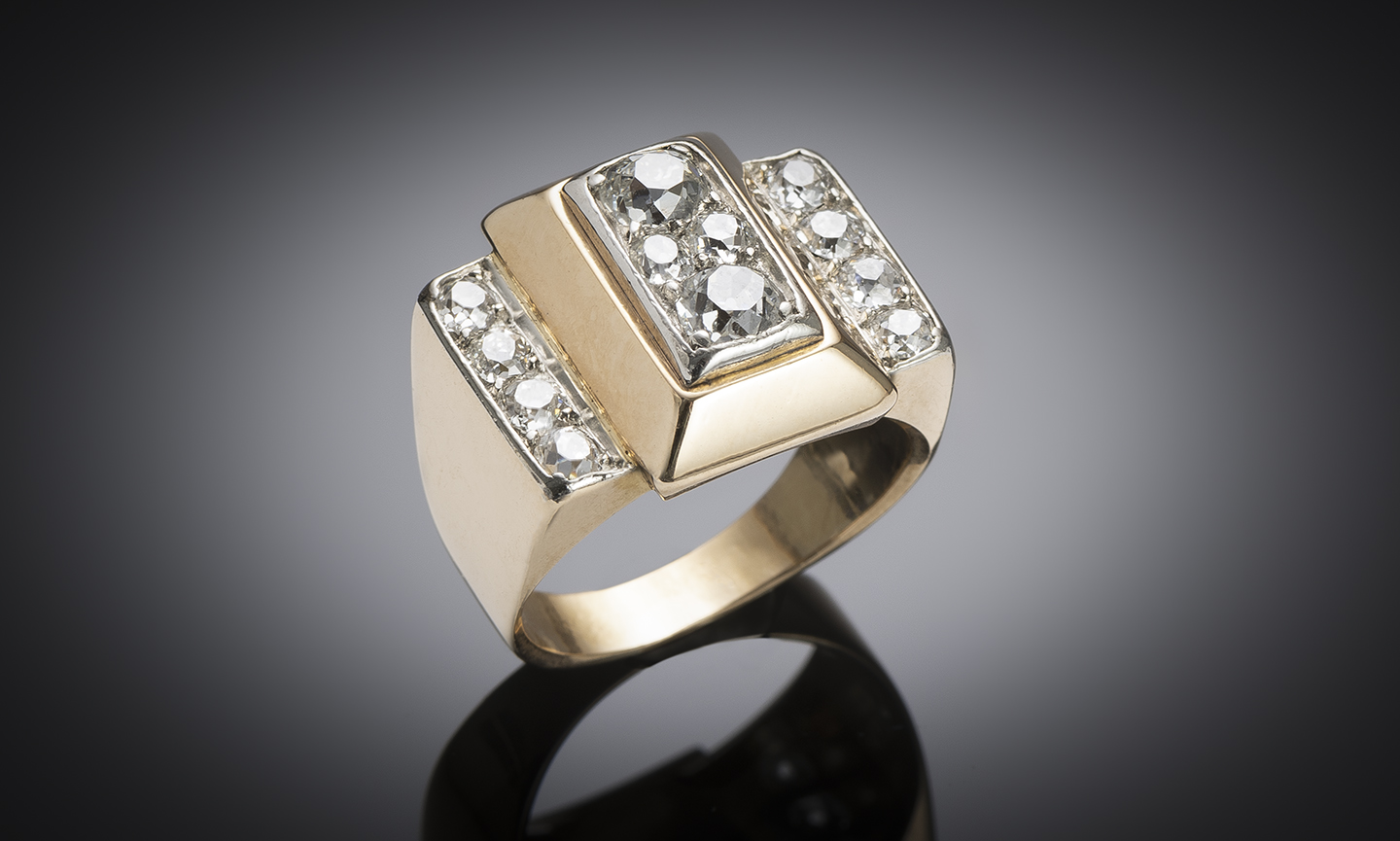 Bague vers 1940 diamants (1 carat)-1