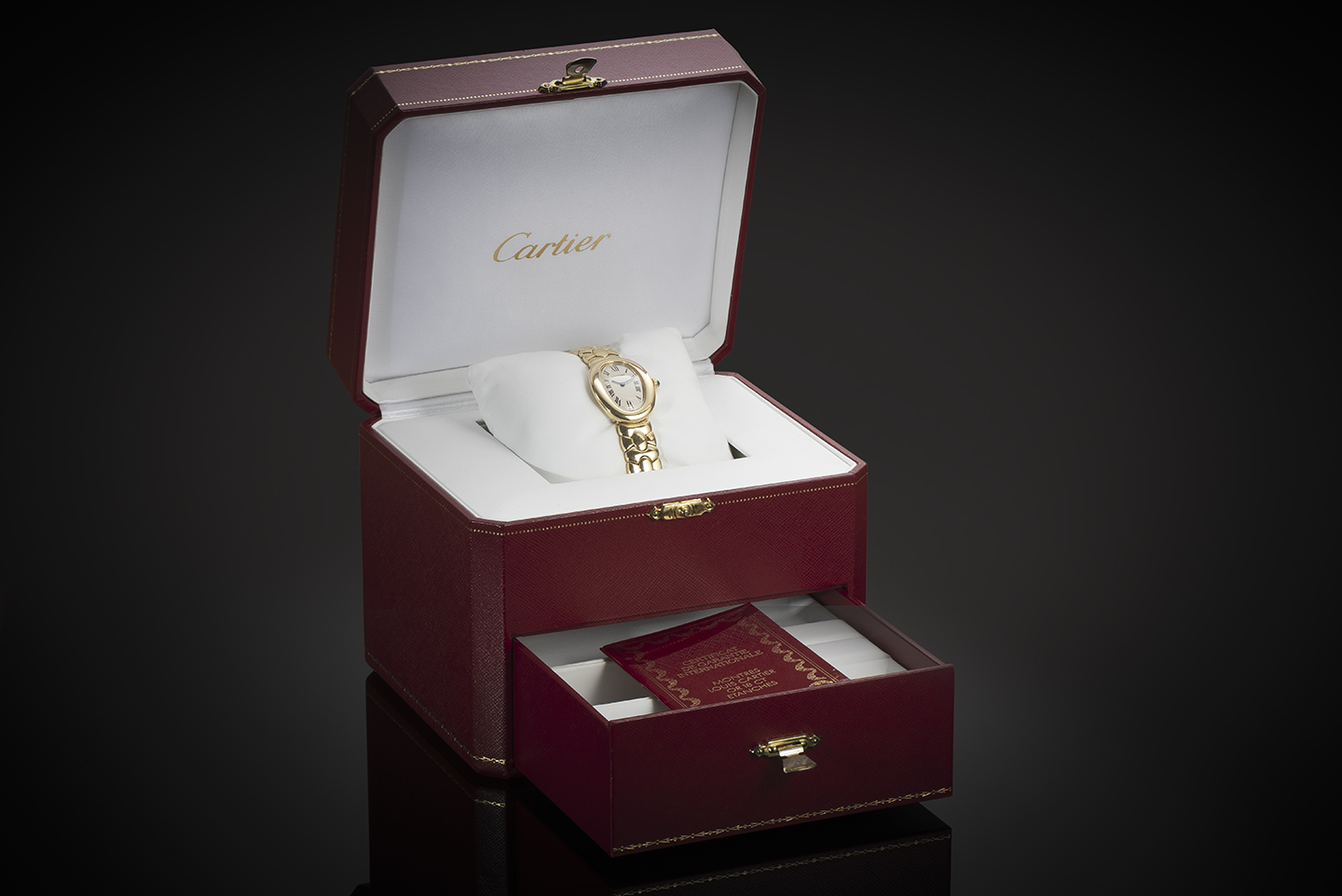 Montre Cartier Baignoire or – Full set (papiers d’origine avec écrin) – Commande Cartier 1992-2