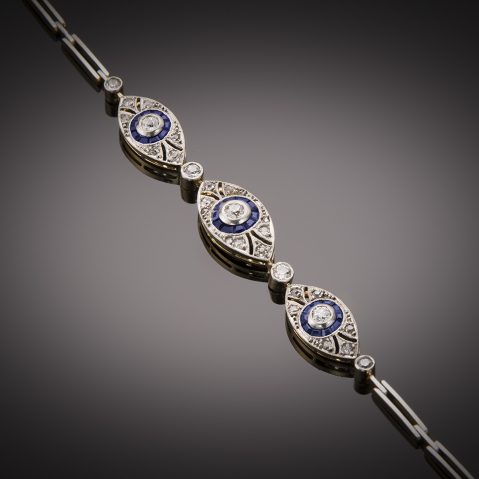 Bracelet Art Déco diamants – Travail français vers 1930