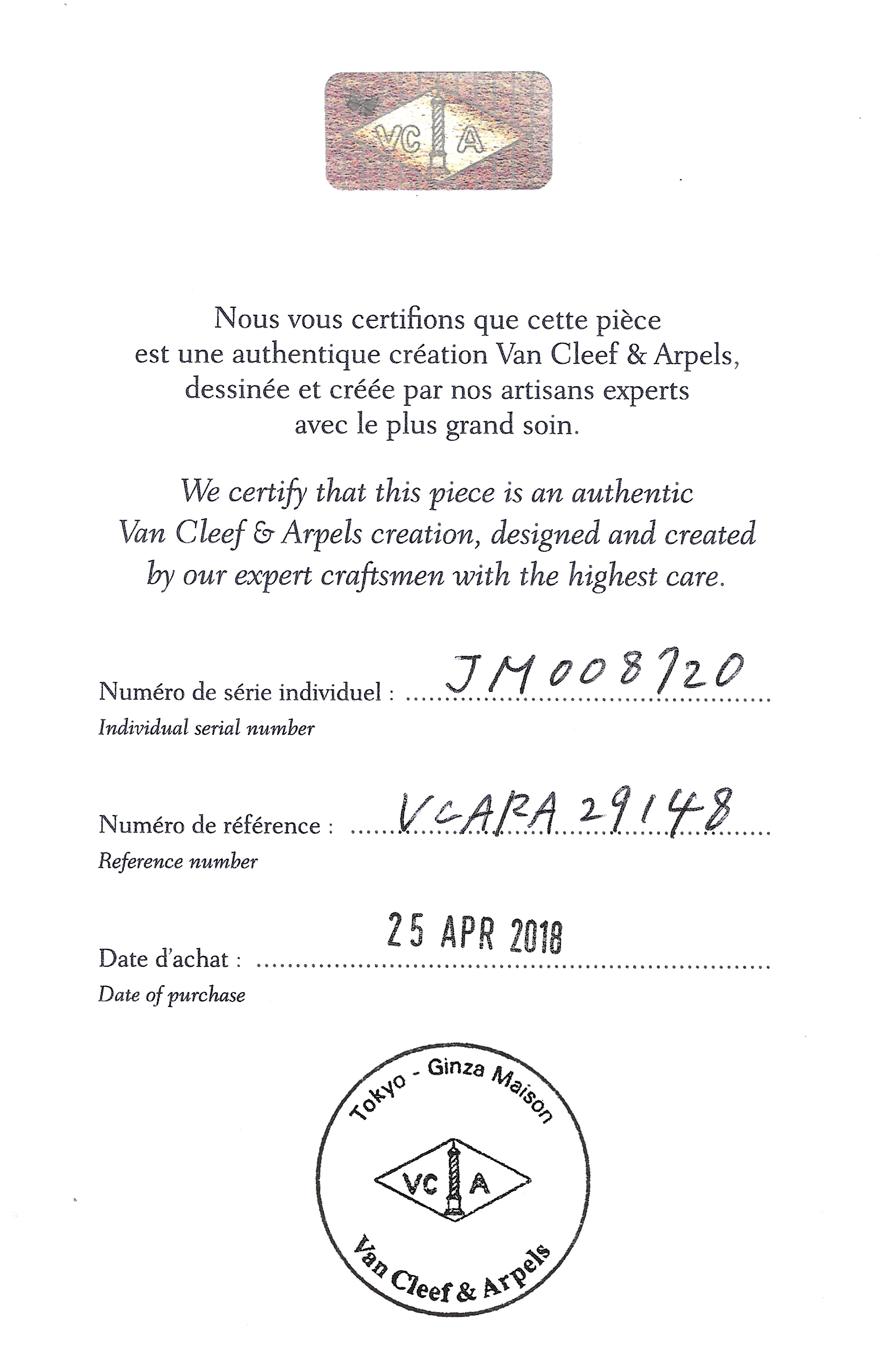 Solitaire Van Cleef & Arpels diamant en platine accompagné d’un certificat GIA (E VVS2), écrin et documents d’origine-4