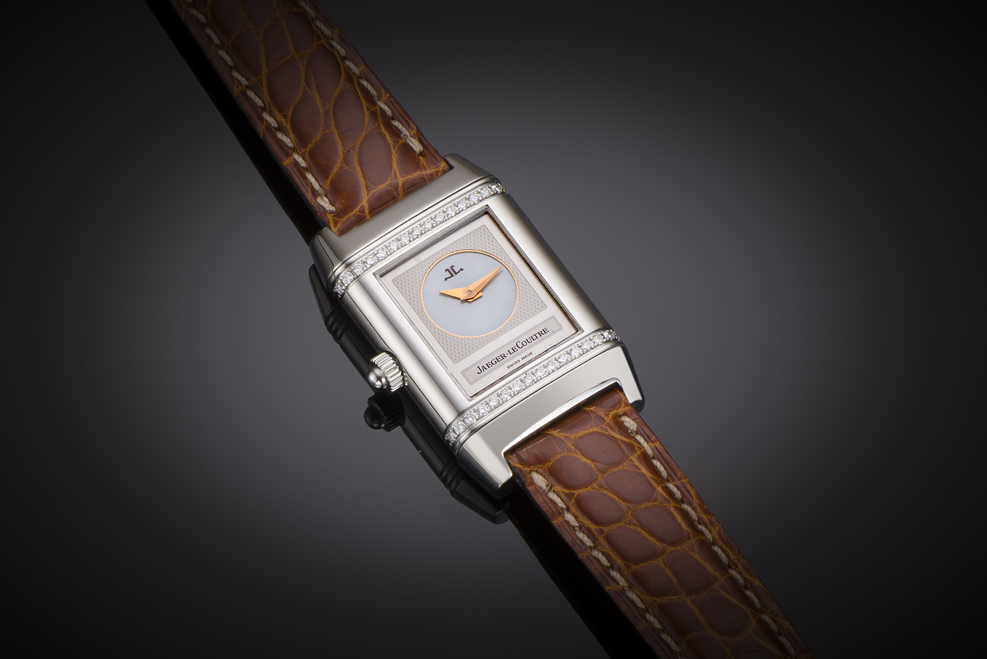 Montre Jaeger LeCoultre Reverso Duetto diamants (avec bracelet complémentaire acier, écrin et révision 2022)-2