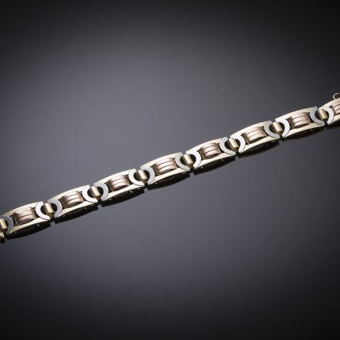 Bracelet trois ors vers 1940 Sappey & Cie Paris
