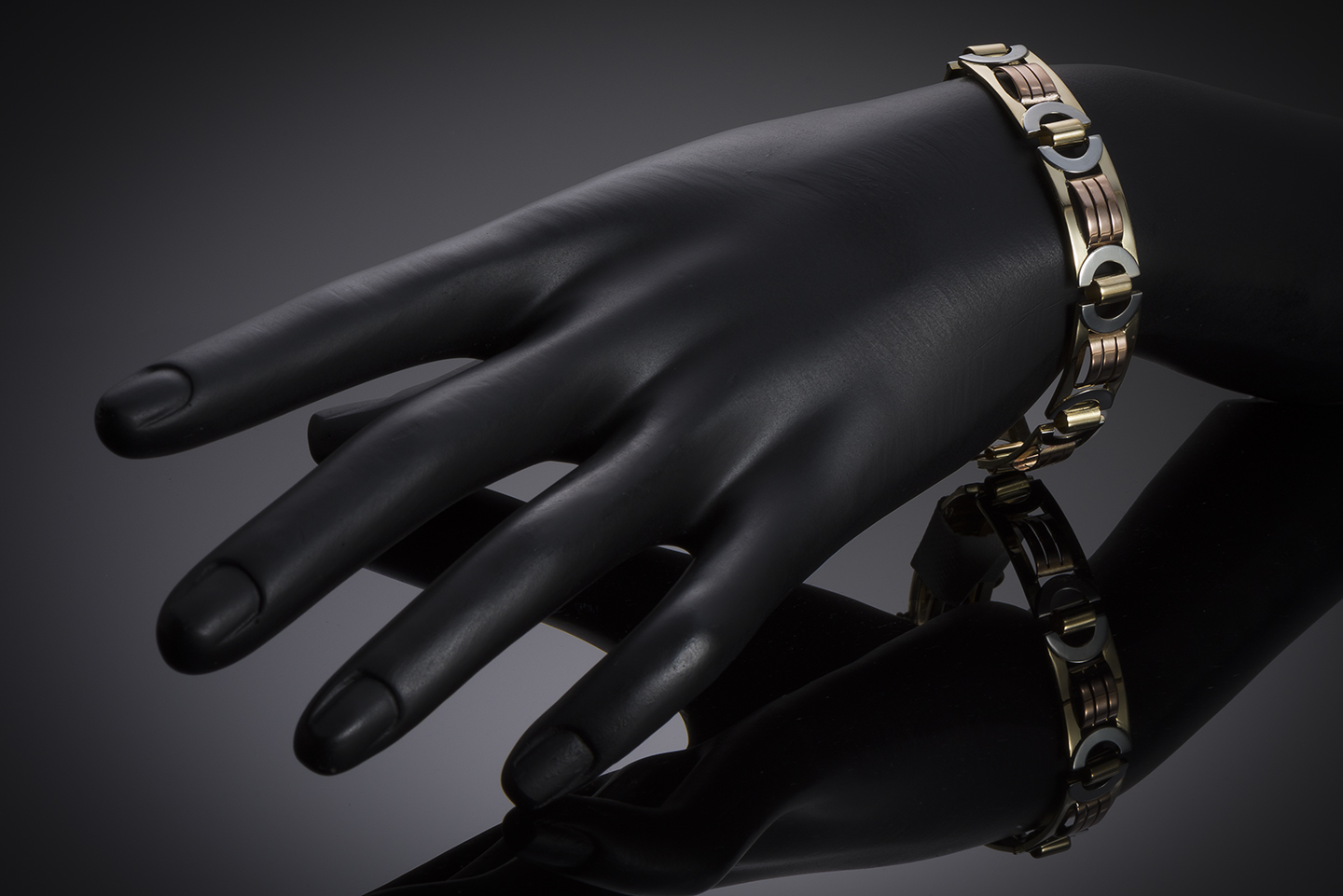 Bracelet trois ors vers 1940 Sappey & Cie Paris-2