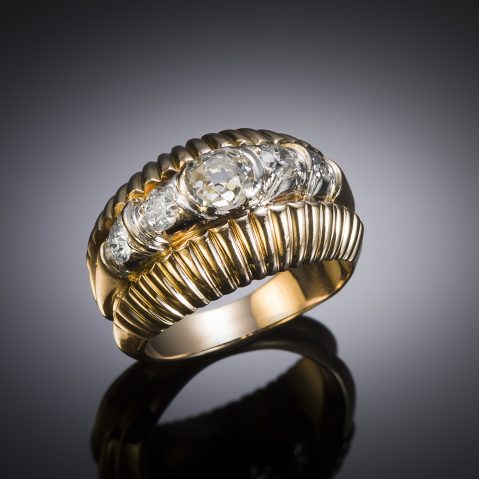 Bague vers 1940 diamants (1,20 carat)