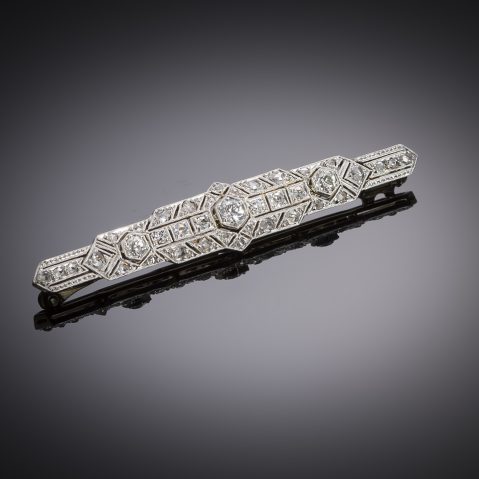 Broche Art Déco diamants