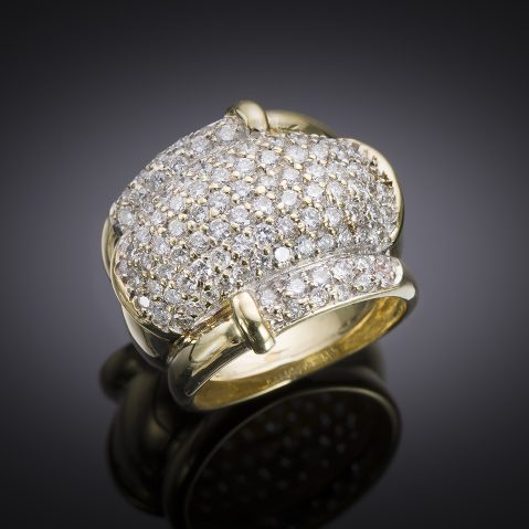 Bague vintage diamants brillant (environ 2,30 carats)