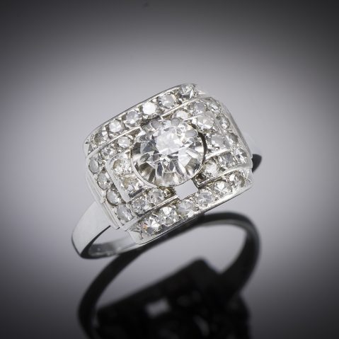 Bague Art déco diamants (environ 1 carat)