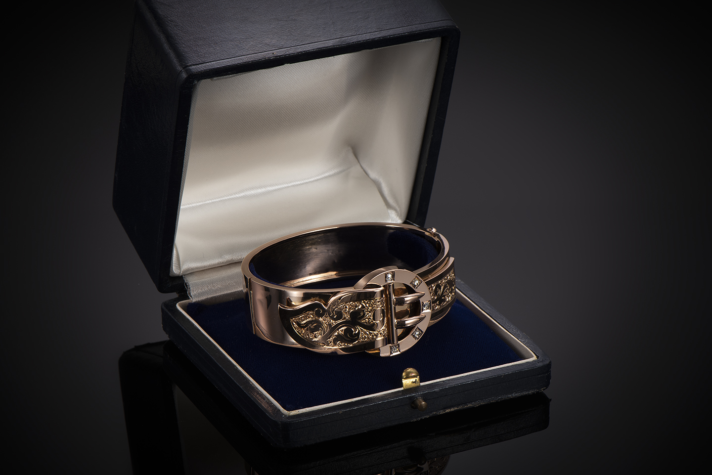 Bracelet « ceinture » diamants époque Napoléon III (poinçon : tête de cheval)-1
