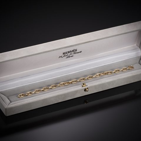 Bracelet Hermès vintage chaîne d’ancre en or