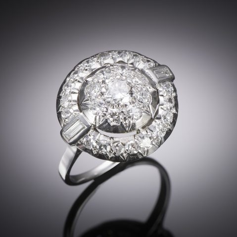 Bague Art déco diamants (environ 1,20 carat)