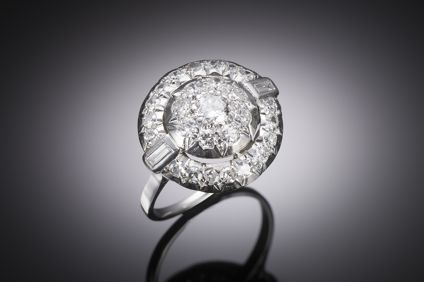 Bague Art déco diamants (environ 1,20 carat)-1