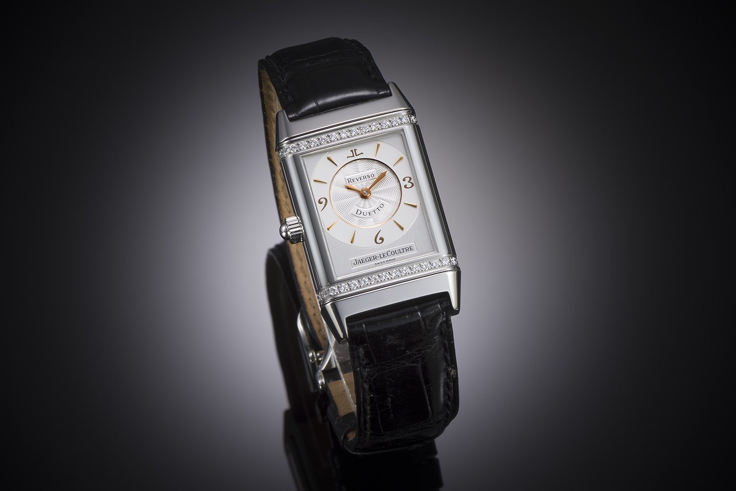 Montre Jaeger-LeCoultre Reverso Duetto classique diamants – Révision janvier 2024-1