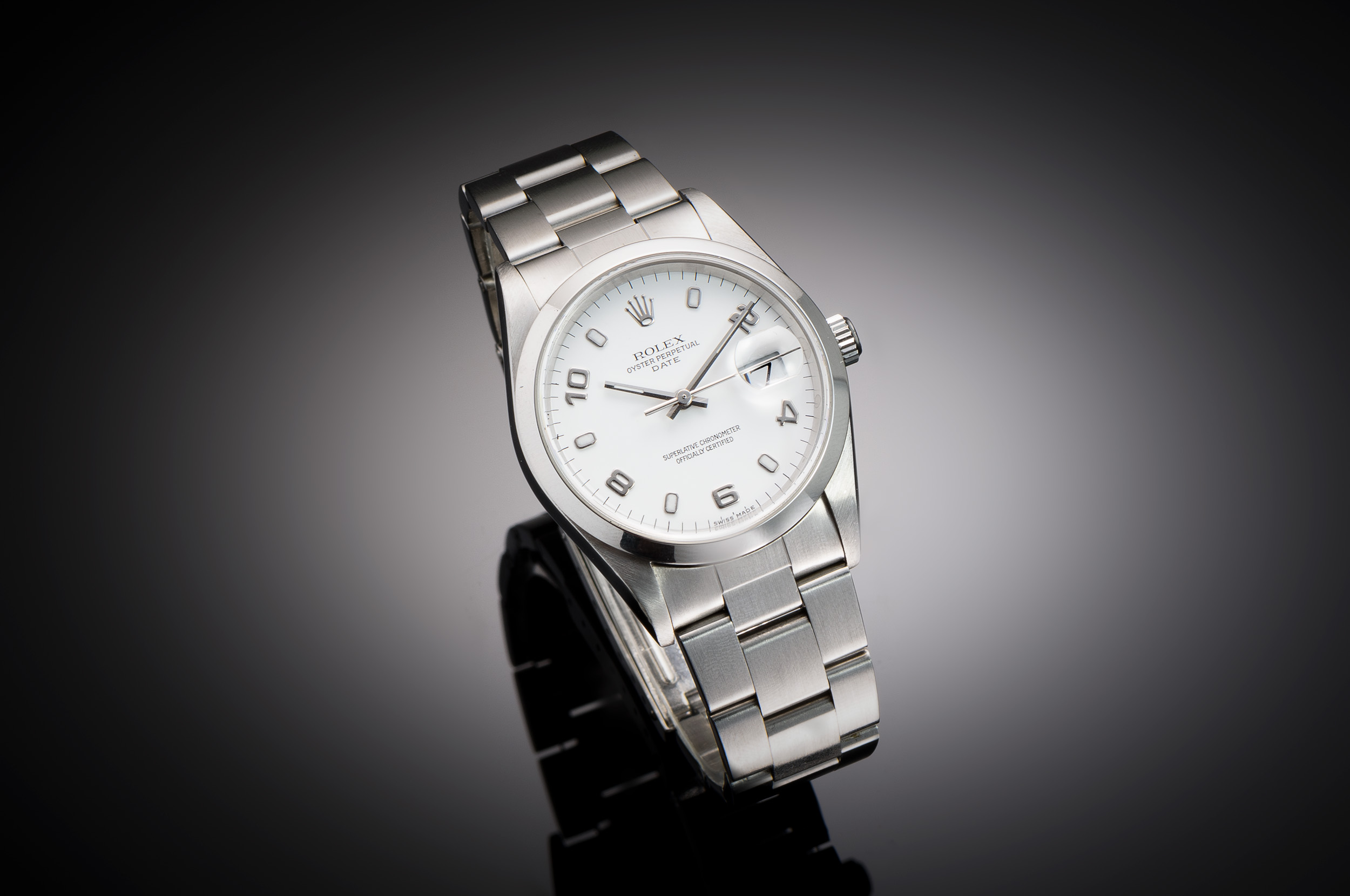 Montre Rolex Oyster Perpetual Date cadran blanc – Révision janvier 2025-1