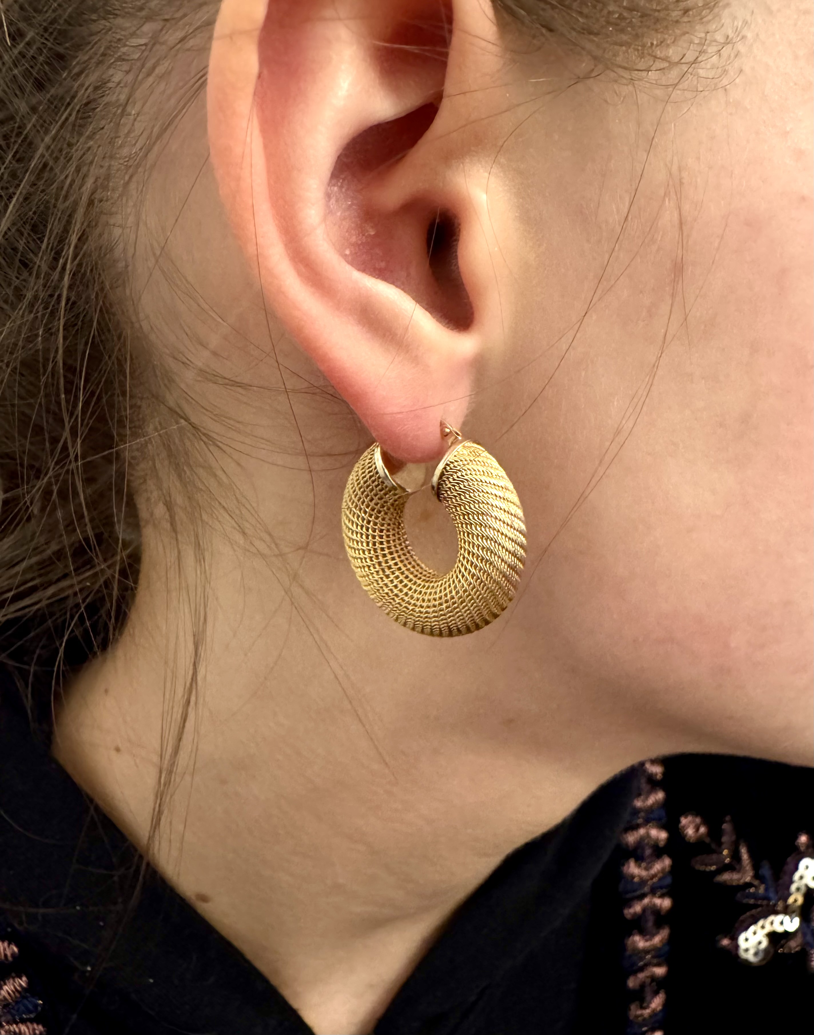 Boucles d’oreilles vintage (diamètre 2,7 cm)-2