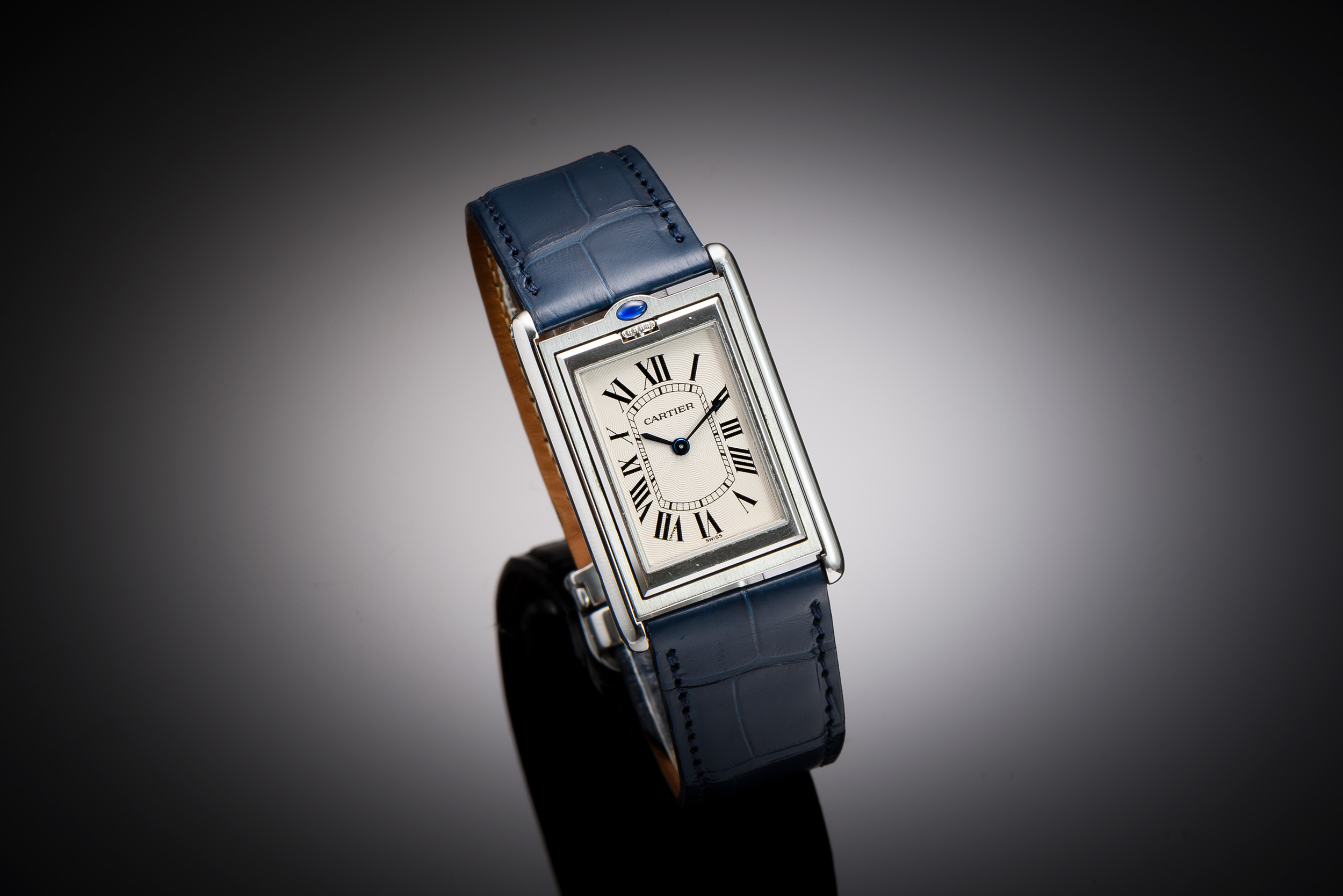Montre Cartier basculante mécanique, full set (papiers d’origine et écrin) – Référence 2390-1