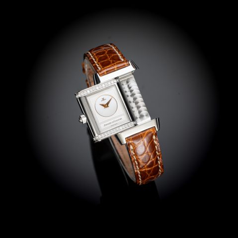 Montre Jaeger-LeCoultre Reverso lady duetto diamants avec bracelet complémentaire en acier et écrin de la marque – Révision février 2025