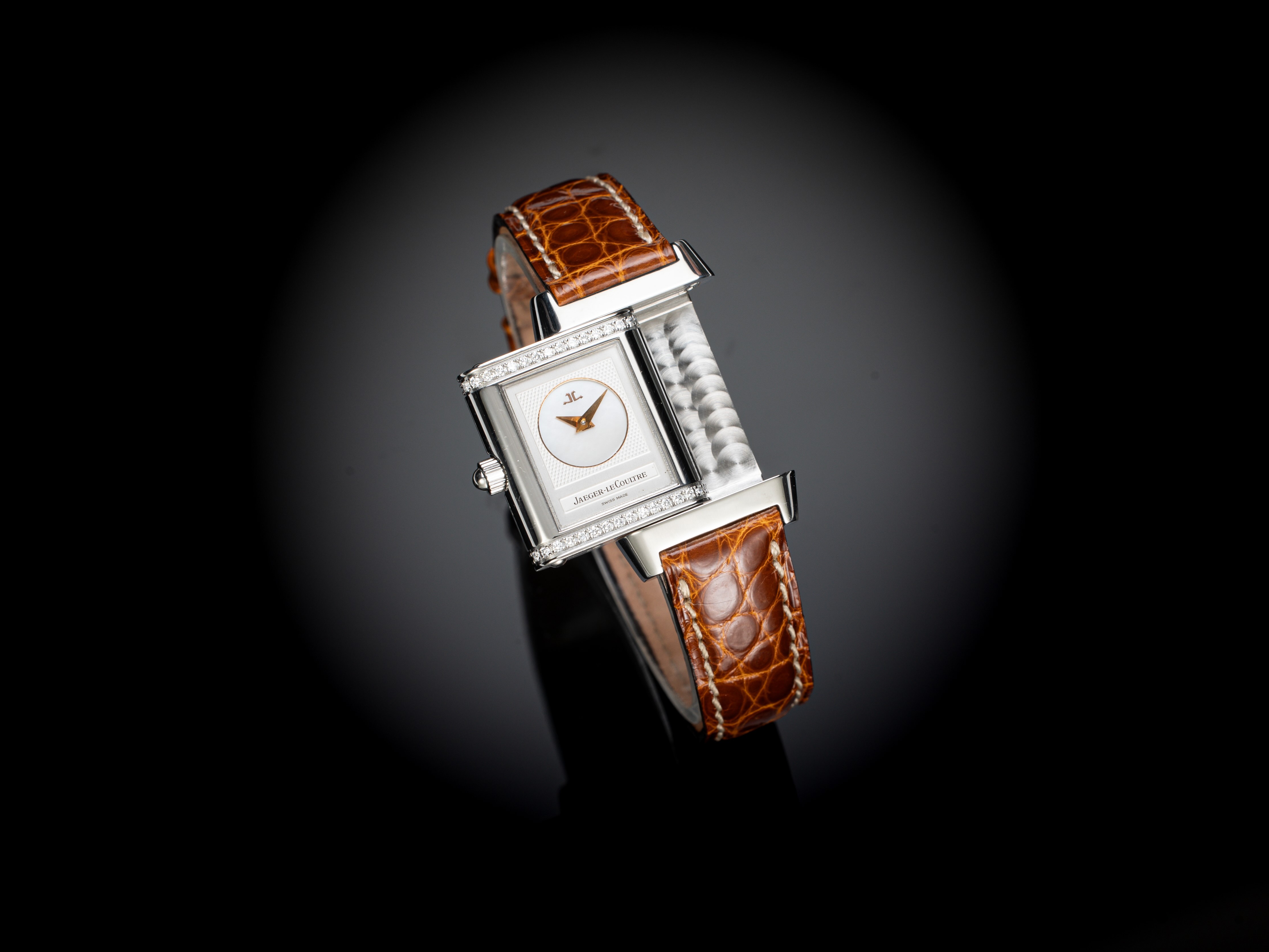 Montre Jaeger-LeCoultre Reverso lady duetto diamants avec bracelet complémentaire en acier et écrin de la marque – Révision février 2025-1