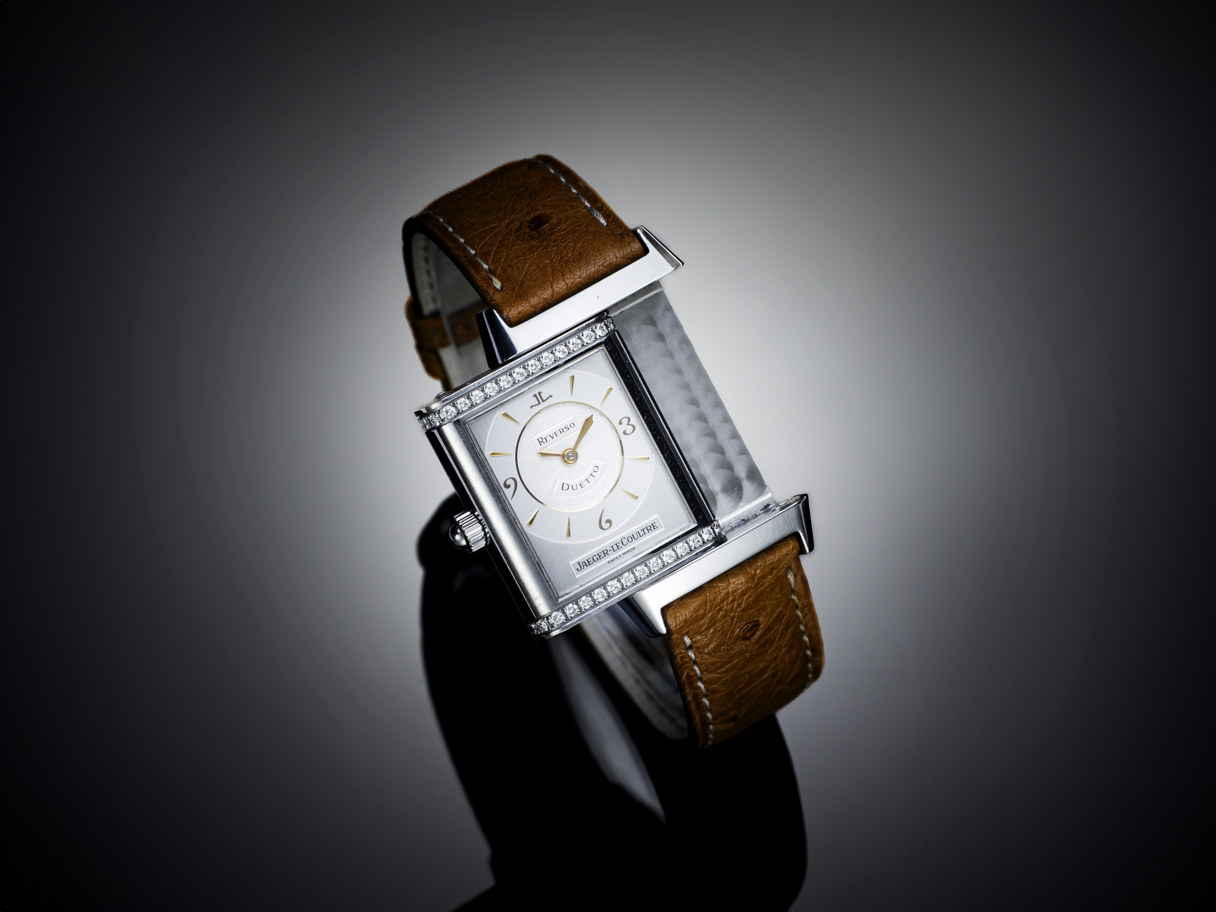 Montre Jaeger-LeCoultre Reverso Duetto classique diamants avec bracelet complémentaire-1