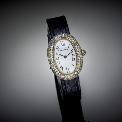 Montre Cartier Baignoire diamants