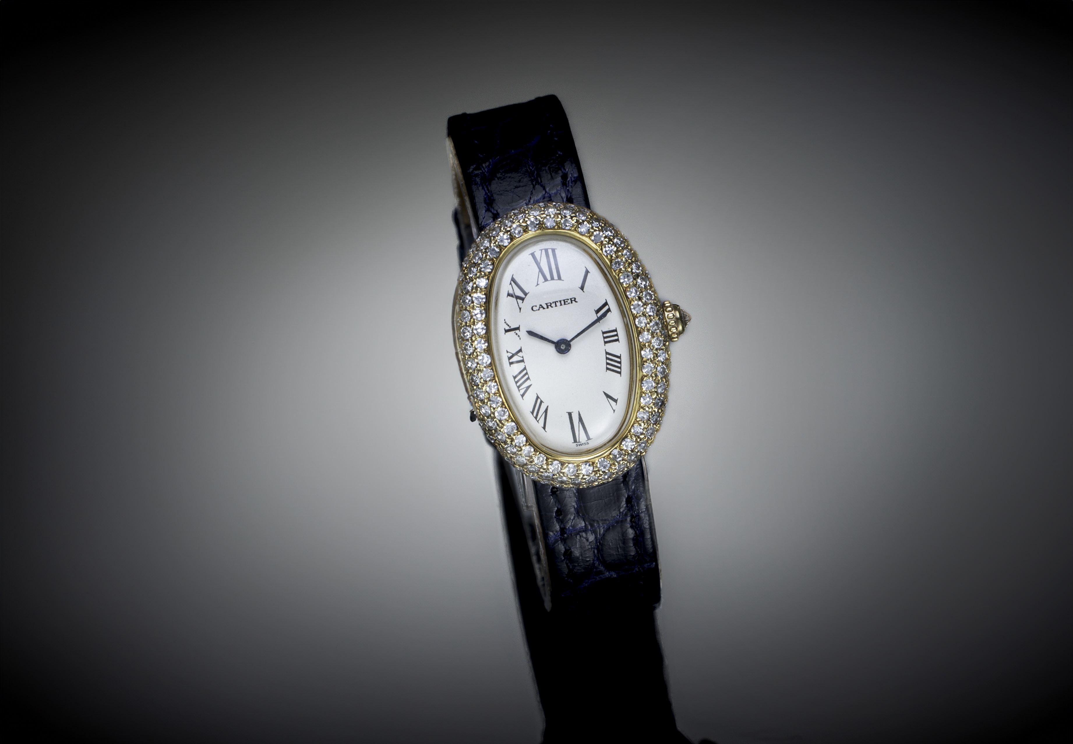 Montre Cartier Baignoire diamants-1