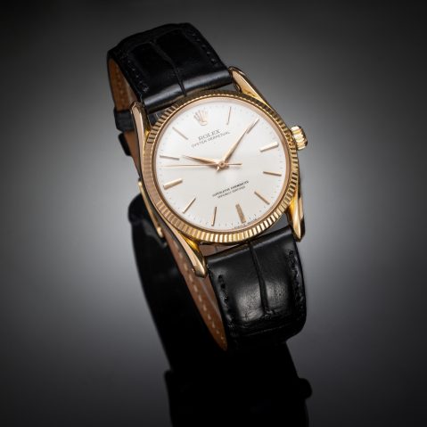 Montre Rolex Oyster Perpetual or jaune vintage (circa 1965)