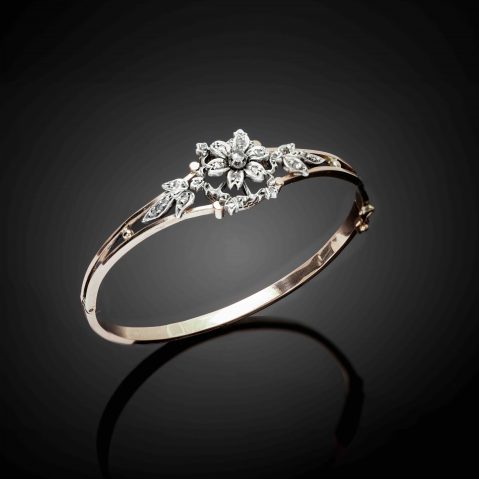 Bracelet fin XIXe siècle diamants